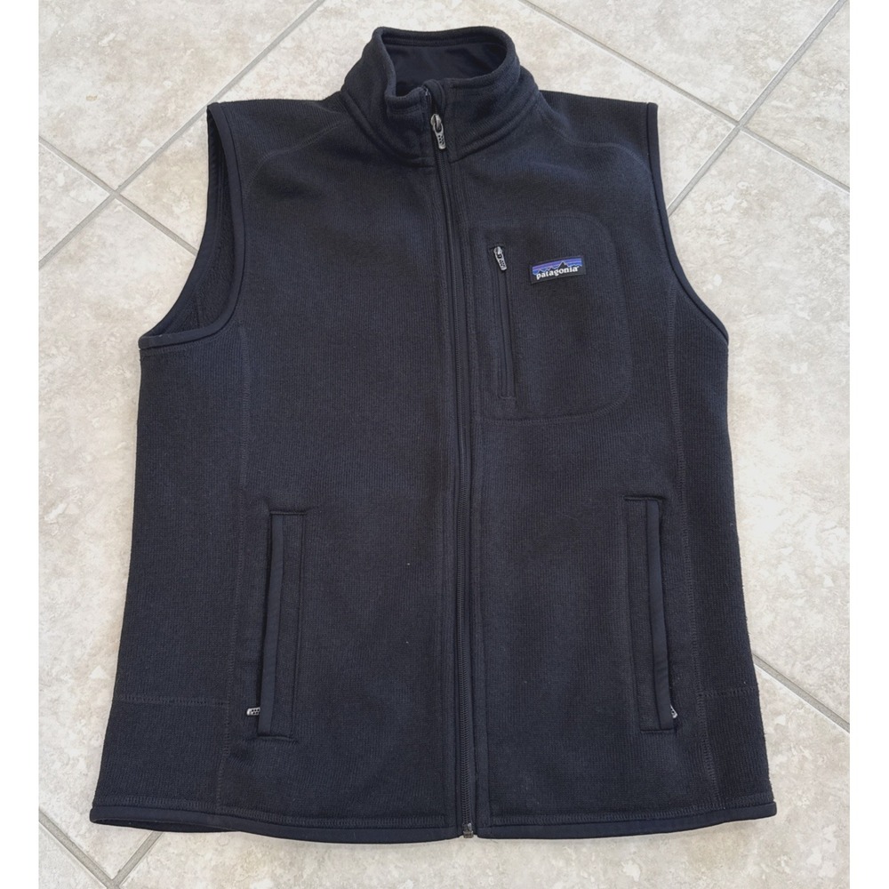 VTG Patagonia Better Sweater Fleece Vest Sz M Black Gorpcore Activewear